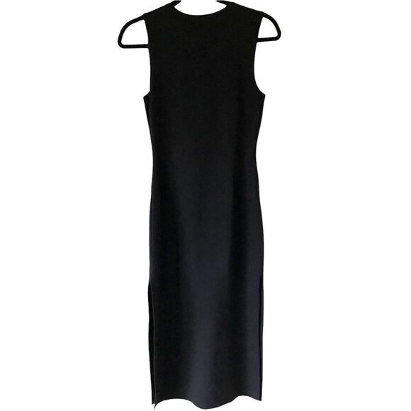 Hemsmith Aiden Black Sleeveless Whimsigoth Modern Form Fitting Maxi Dress Small - Picture 4 of 10